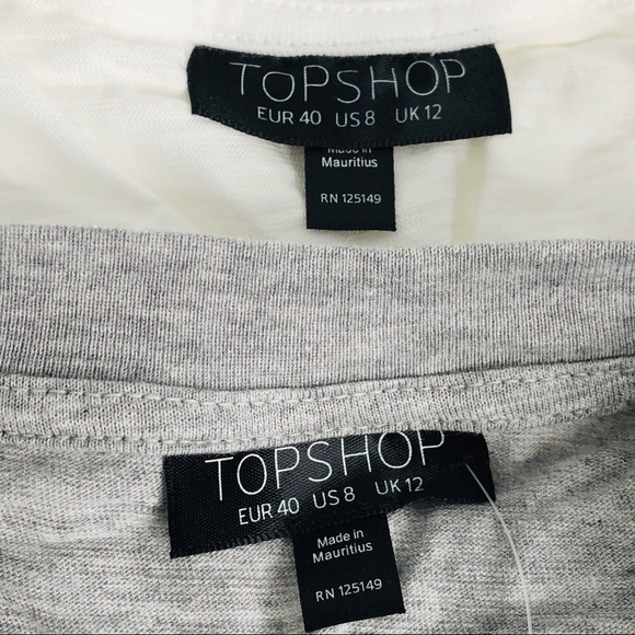 TopShop Cropped Short Sleeve Front Tie Tee 8 NWT - Picture 6 of 8